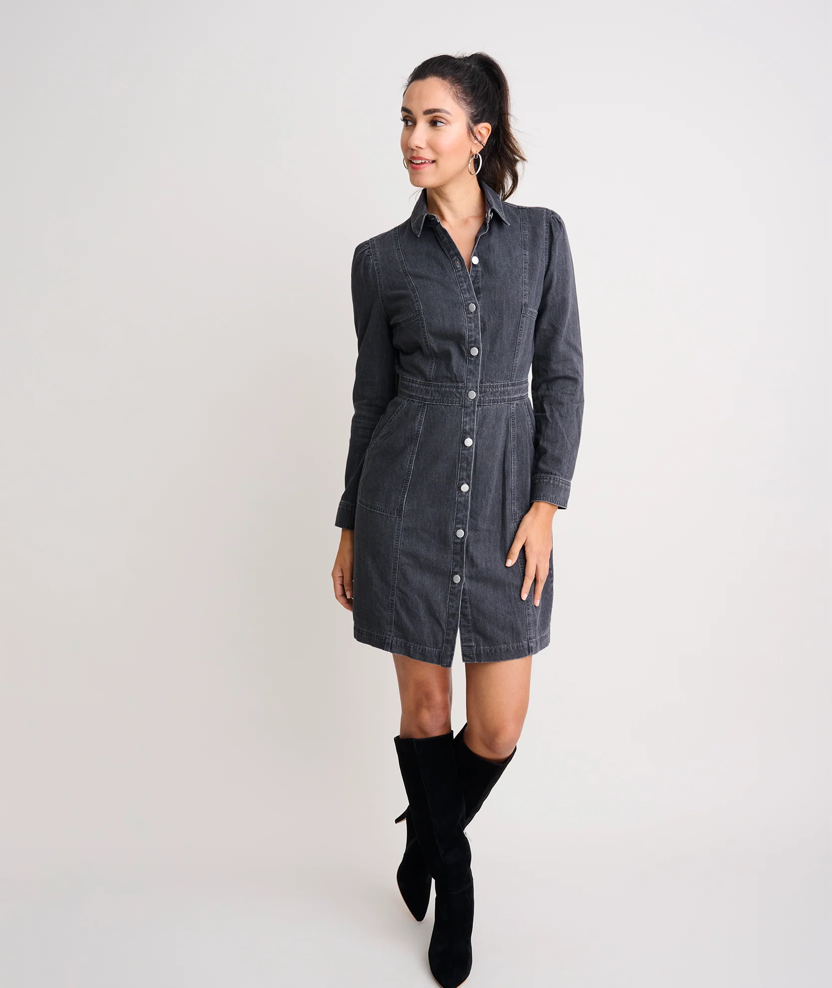 Denim Annie Shirt Dress - Image 3