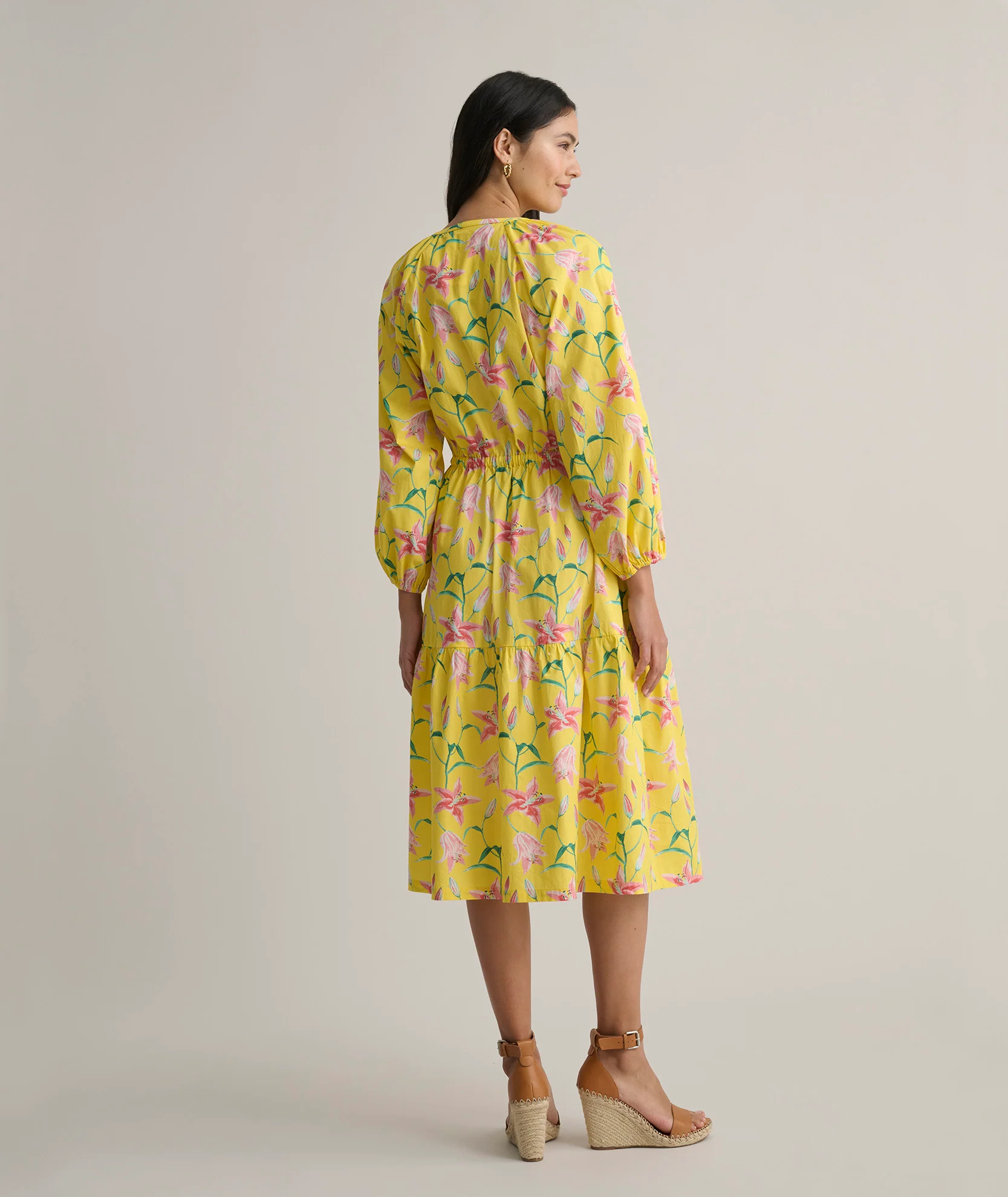 Stretch Cotton Floral Aurelia Dress - Image 4