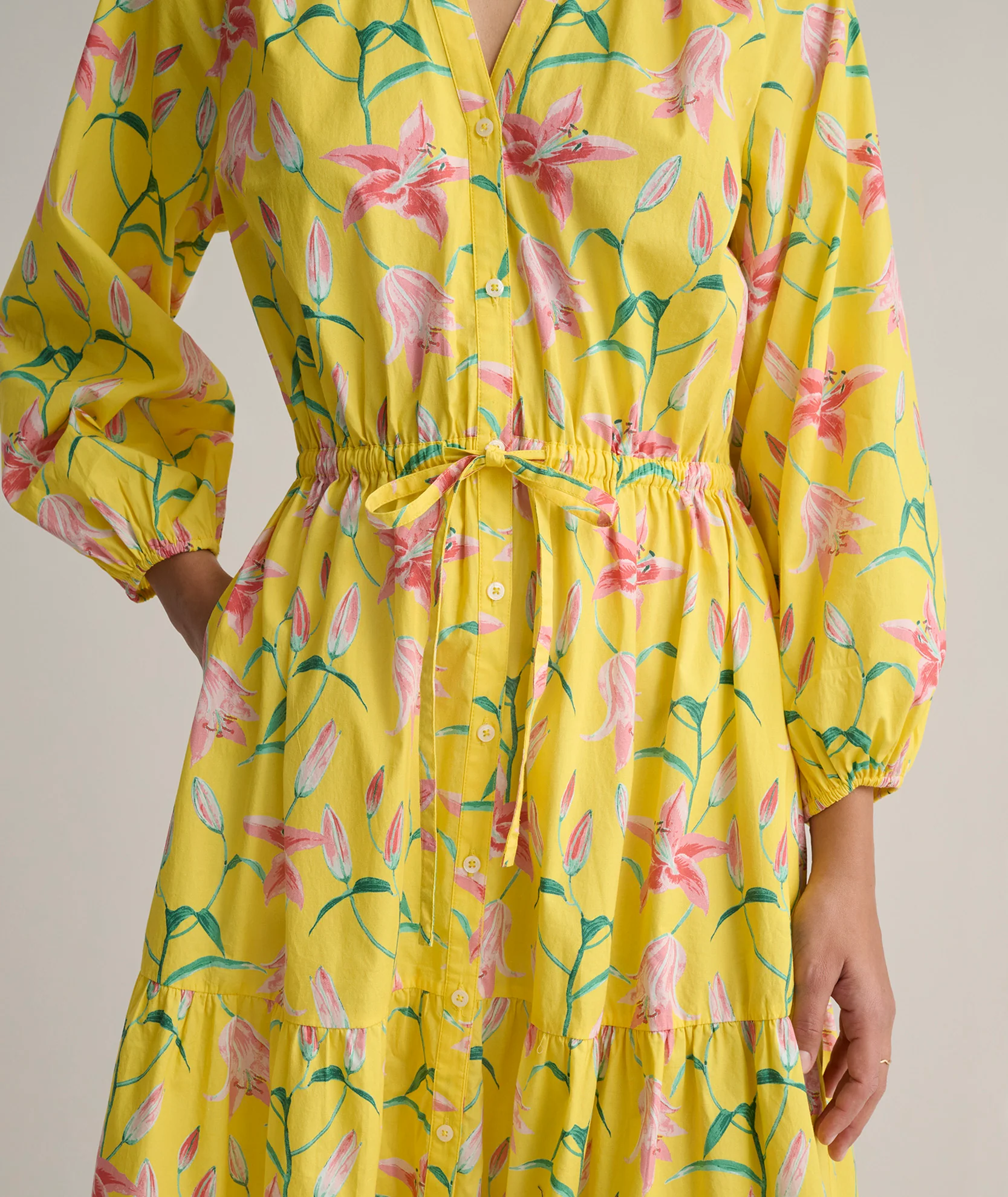 Stretch Cotton Floral Aurelia Dress - Image 5