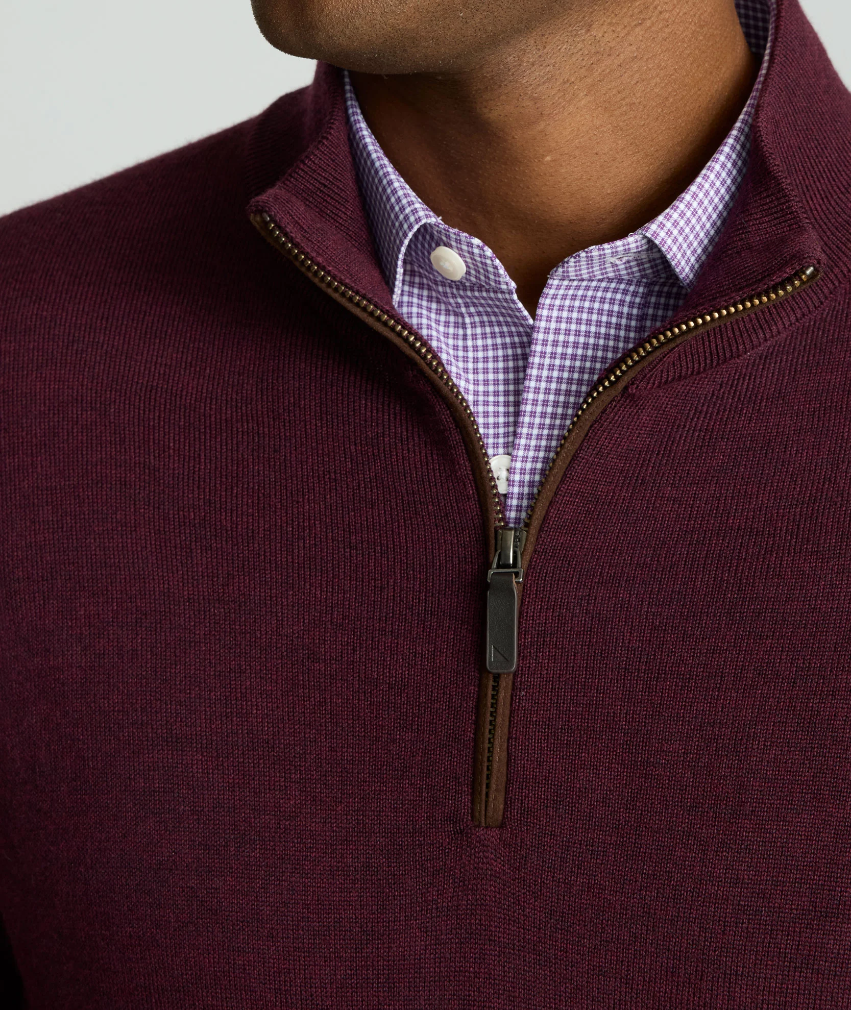 Merino Wool Quarter-Zip Sweater - FINAL SALE - Image 3