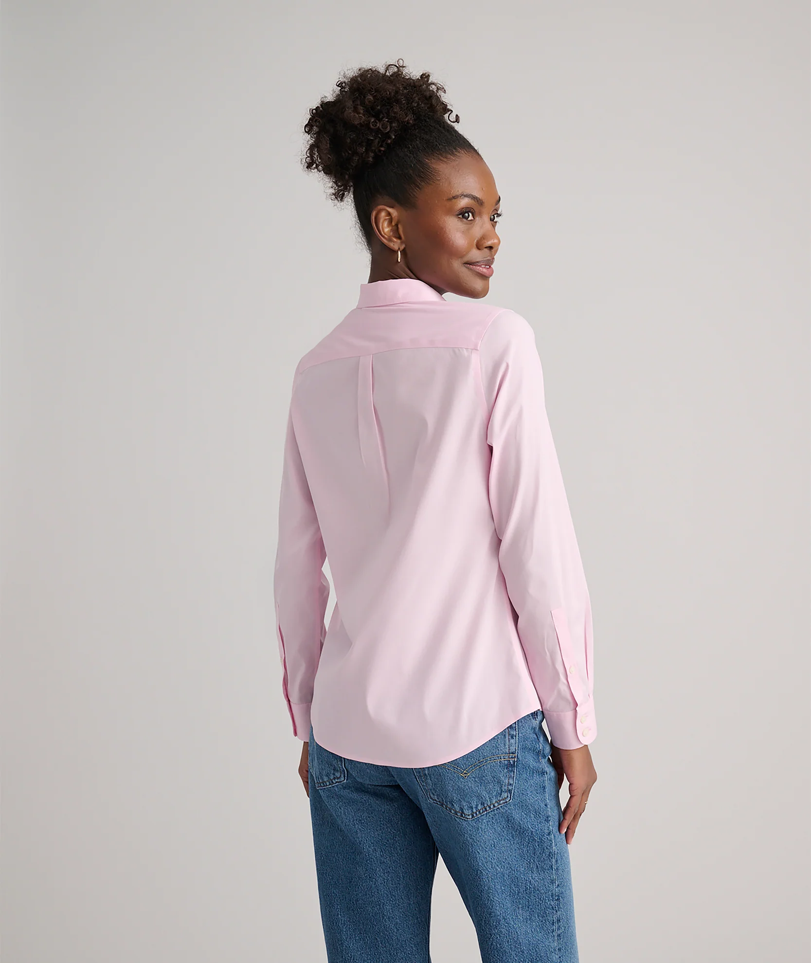 Wrinkle-Free Stretch Cotton Bella Shirt - Image 4