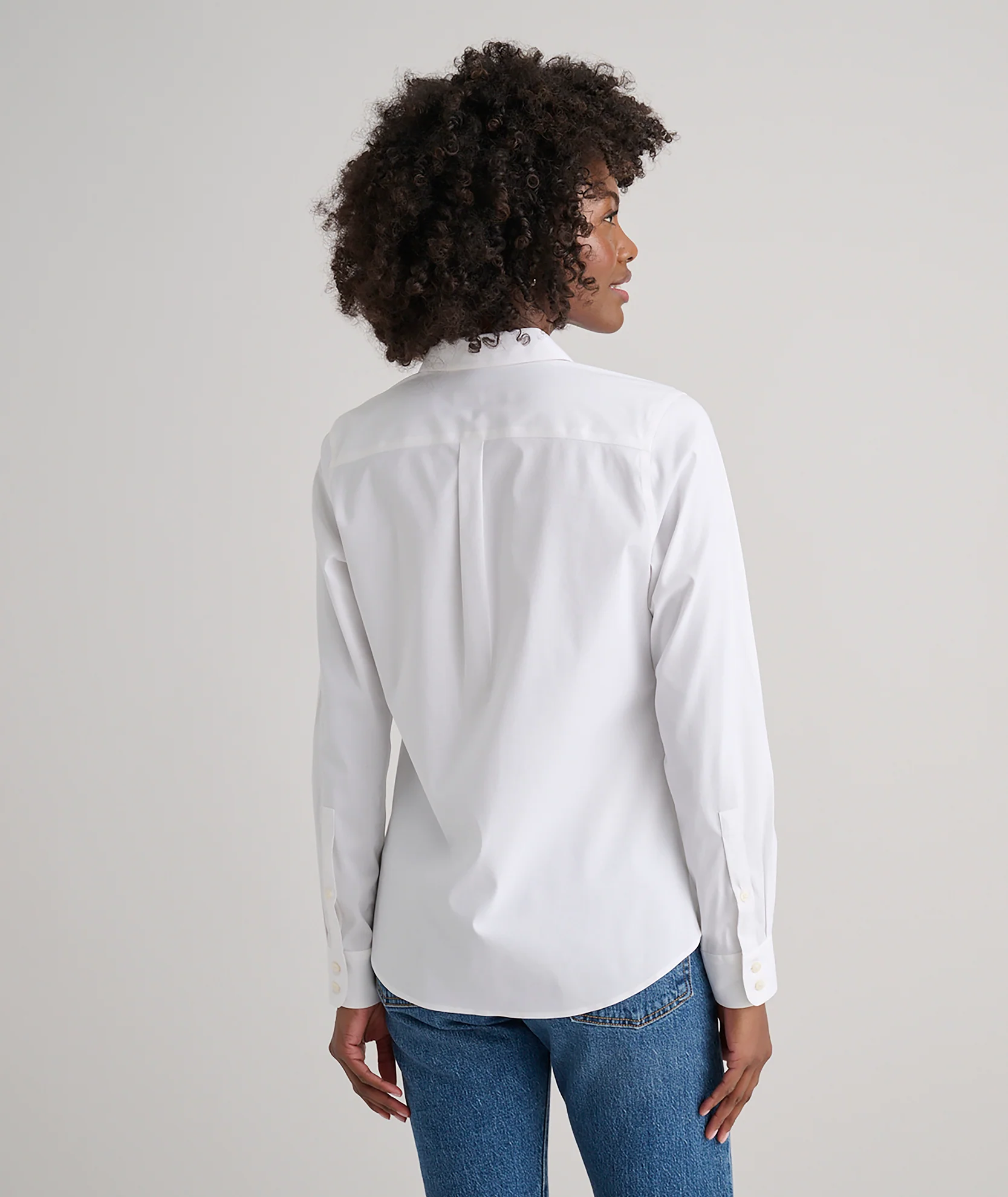 Wrinkle-Free Stretch Cotton Bella Shirt - Image 4