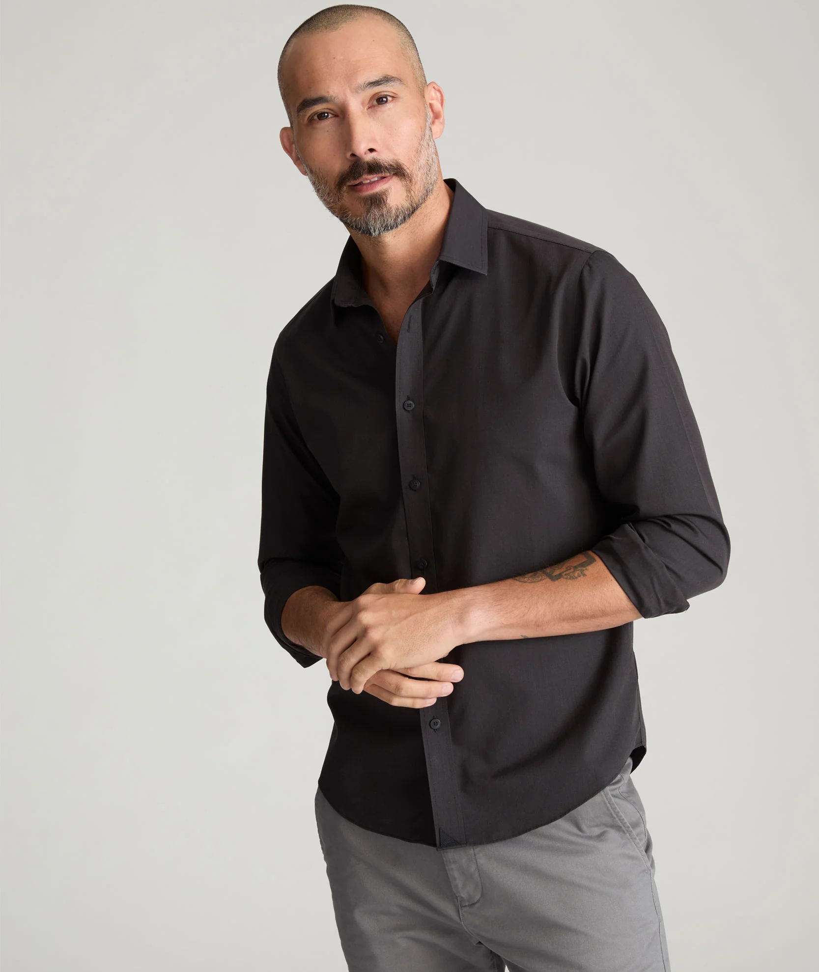 Wrinkle-Free Black Stone Shirt - Image 4