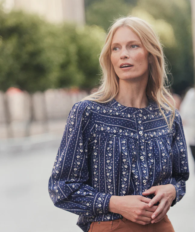 Stretch Cotton Bandana Print Cerie Shirt - Image 4