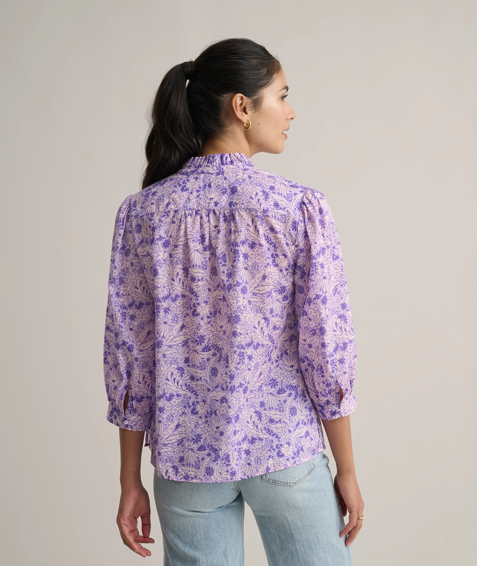 Cotton V-Neck Charlie Shirt - Image 4