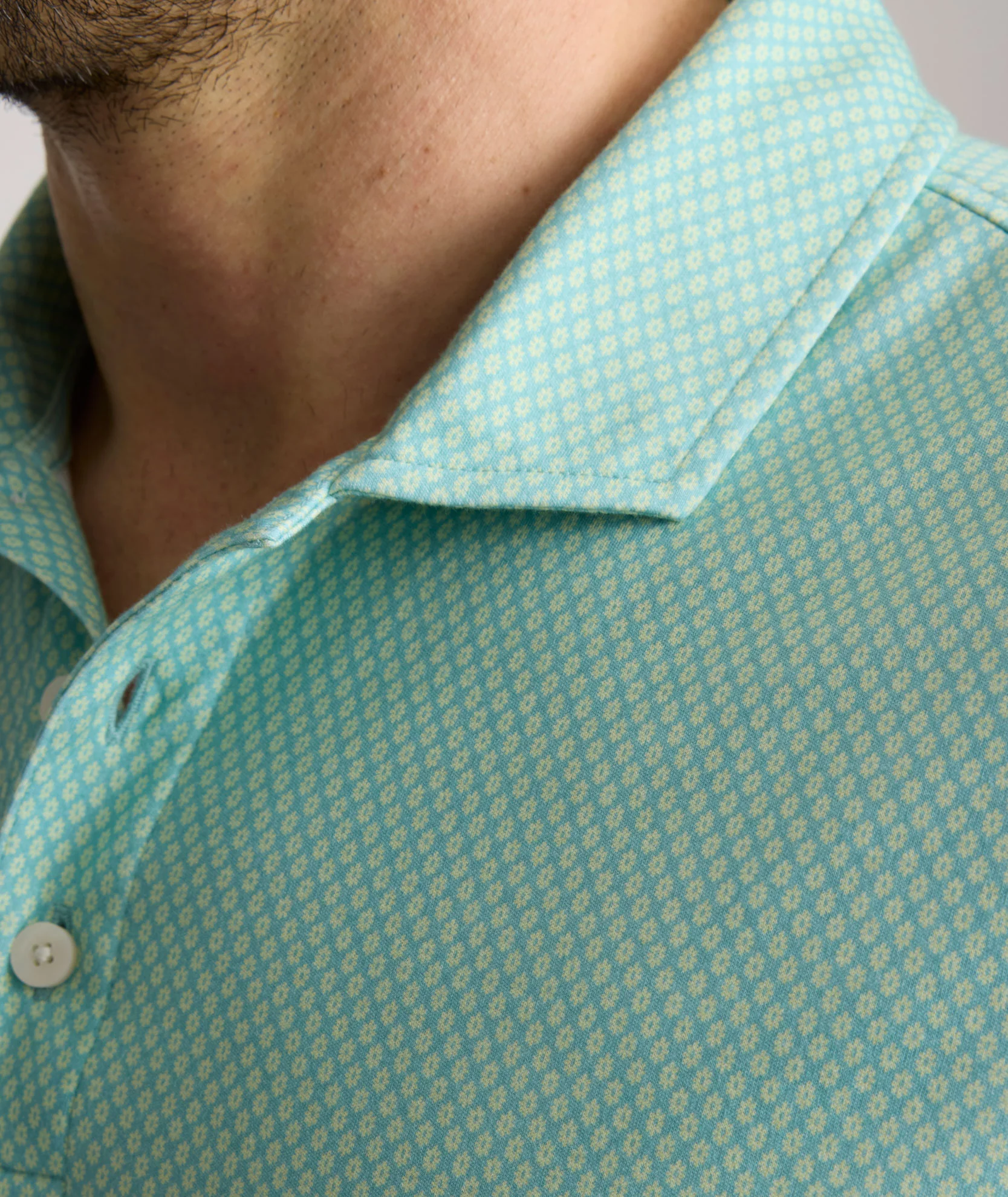 Wrinkle-Free Printed Damaschino Polo - FINAL SALE - Image 3