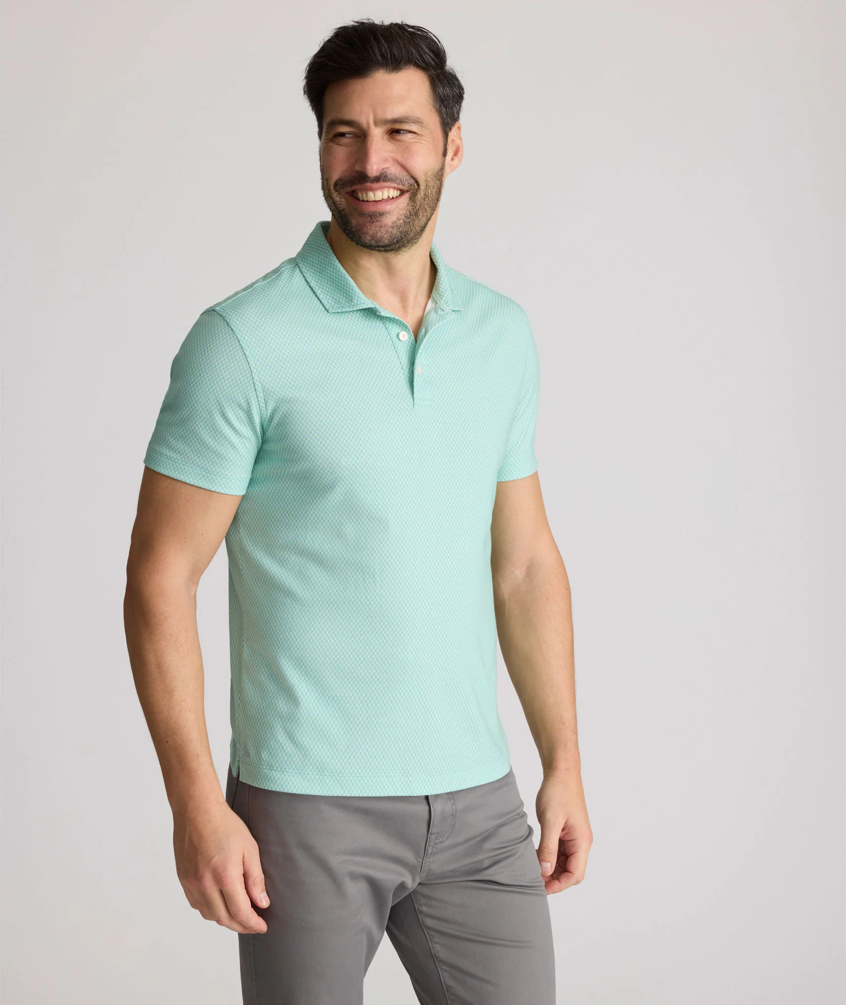 Wrinkle-Free Printed Damaschino Polo - FINAL SALE - Image 6