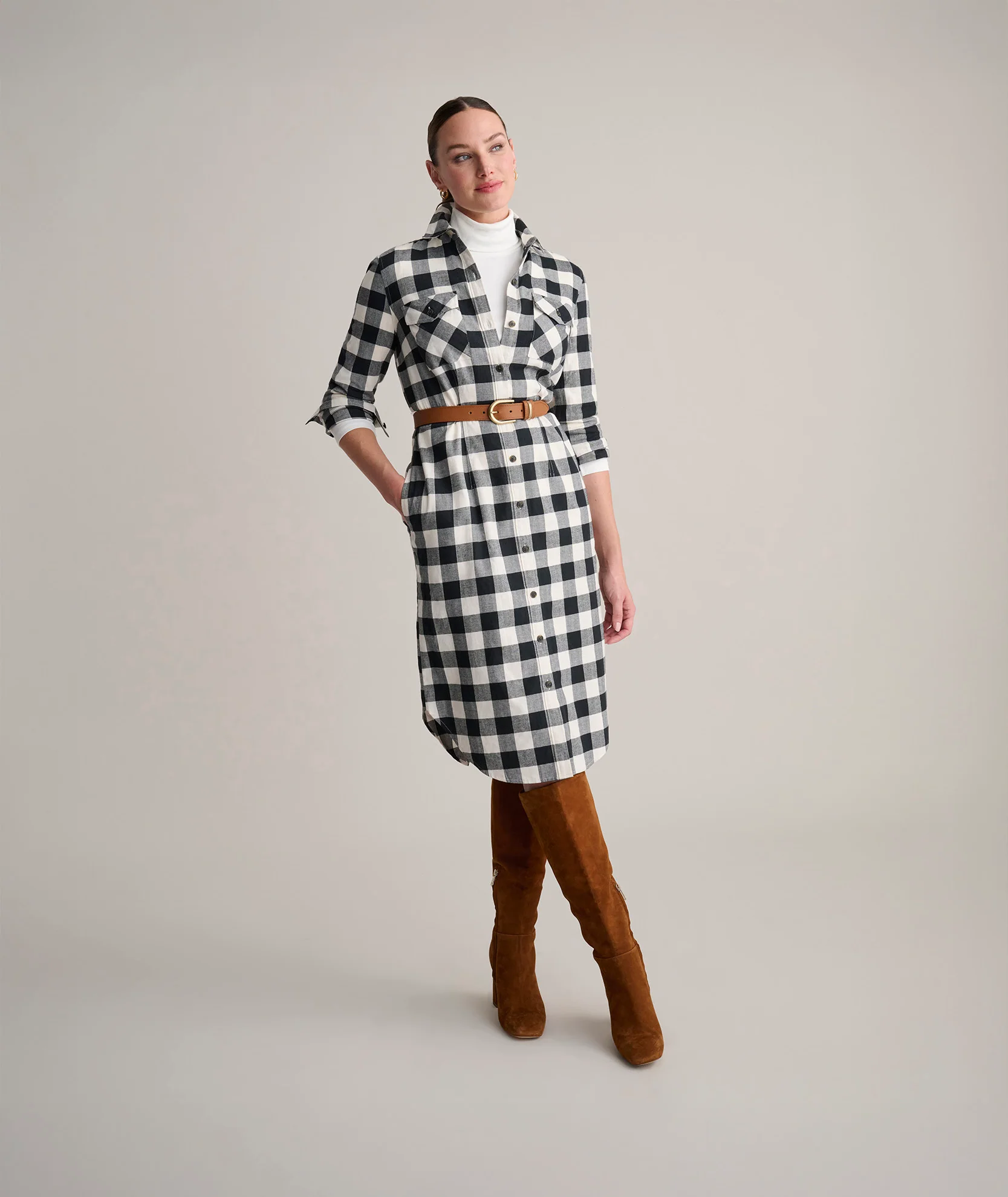 Cotton Midi Colby Shirt Dress - Image 3