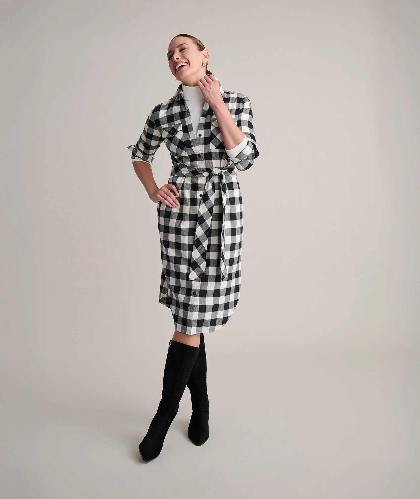 Cotton Midi Colby Shirt Dress - Image 5