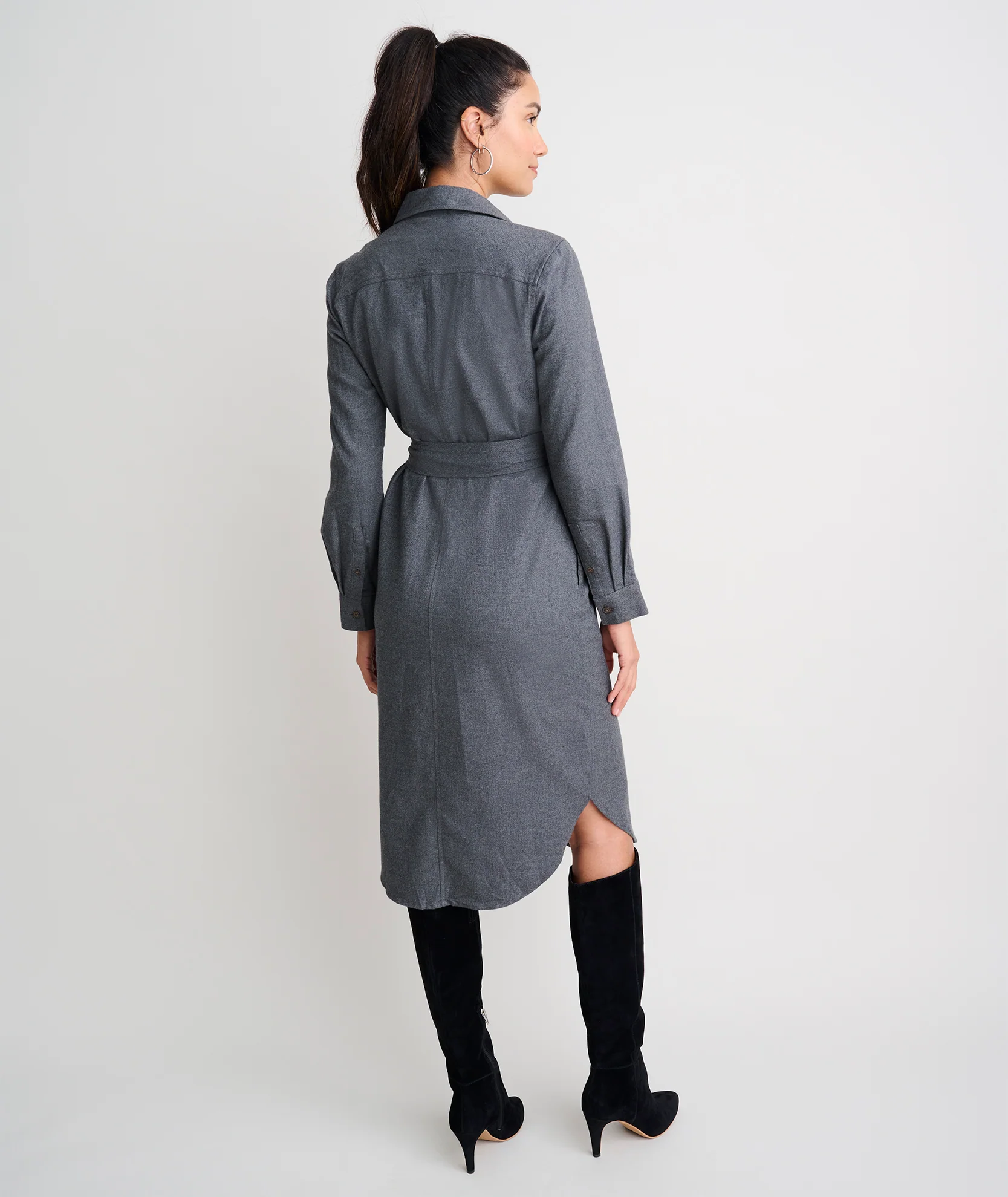 Cotton Midi Colby Shirt Dress - Image 4
