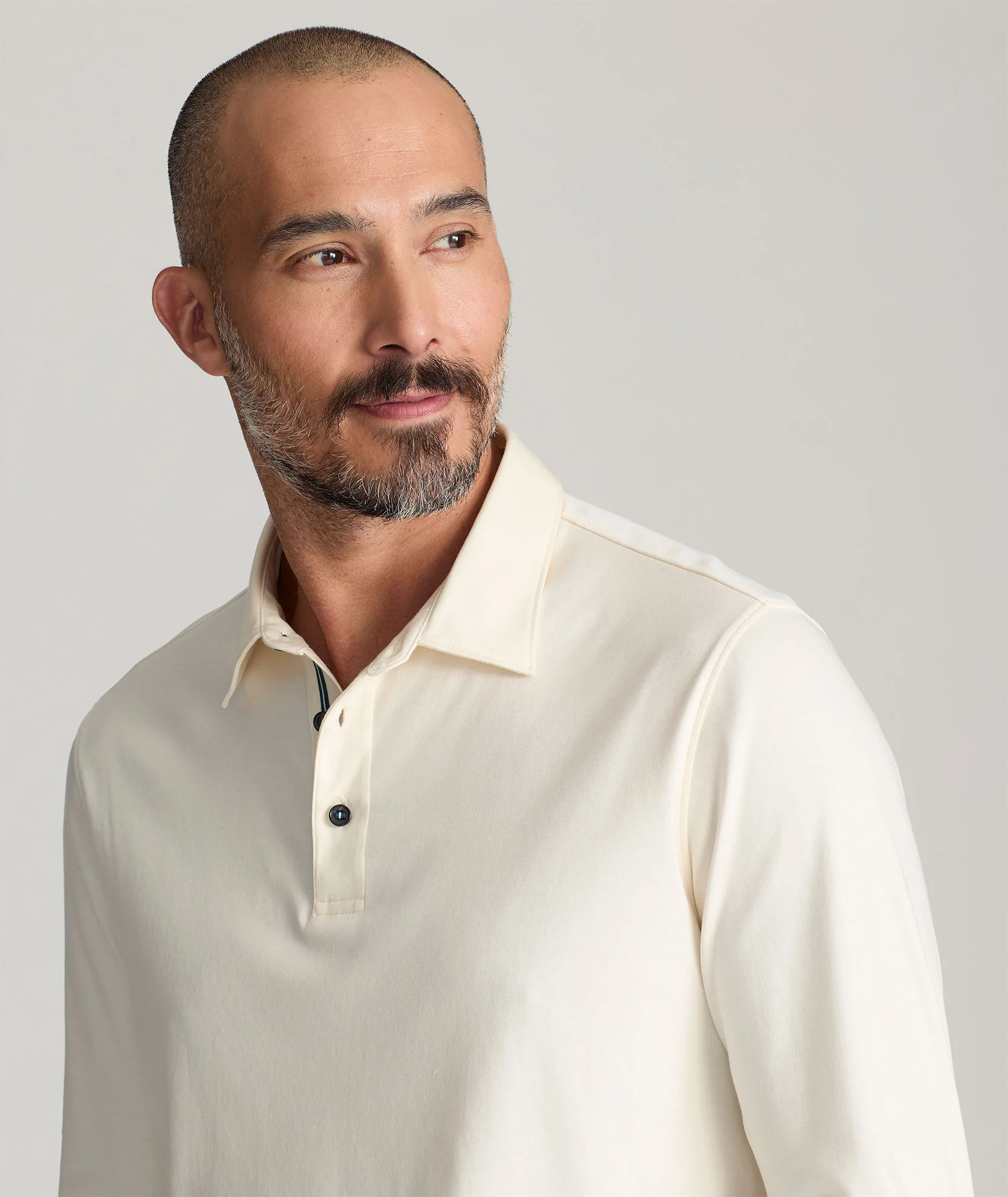 Wrinkle-Free Damaschino Long-Sleeve Polo - FINAL SALE - Image 3