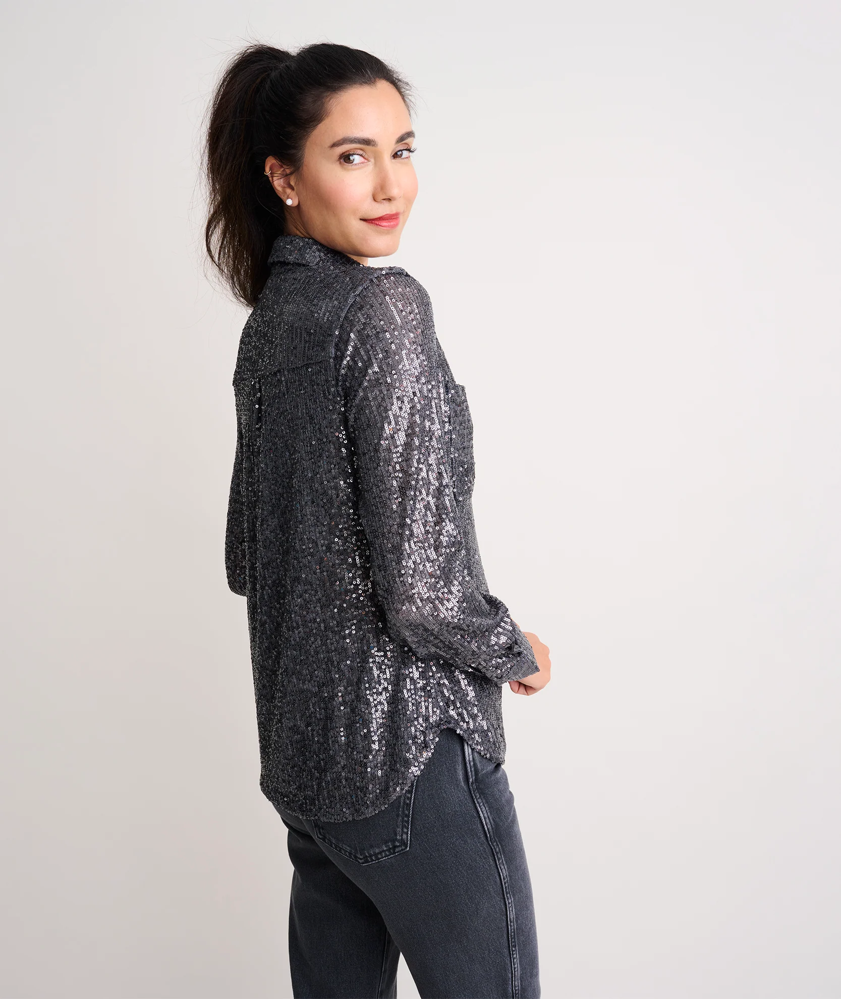 Sequin Harlow Shirt - FINAL SALE - Image 4