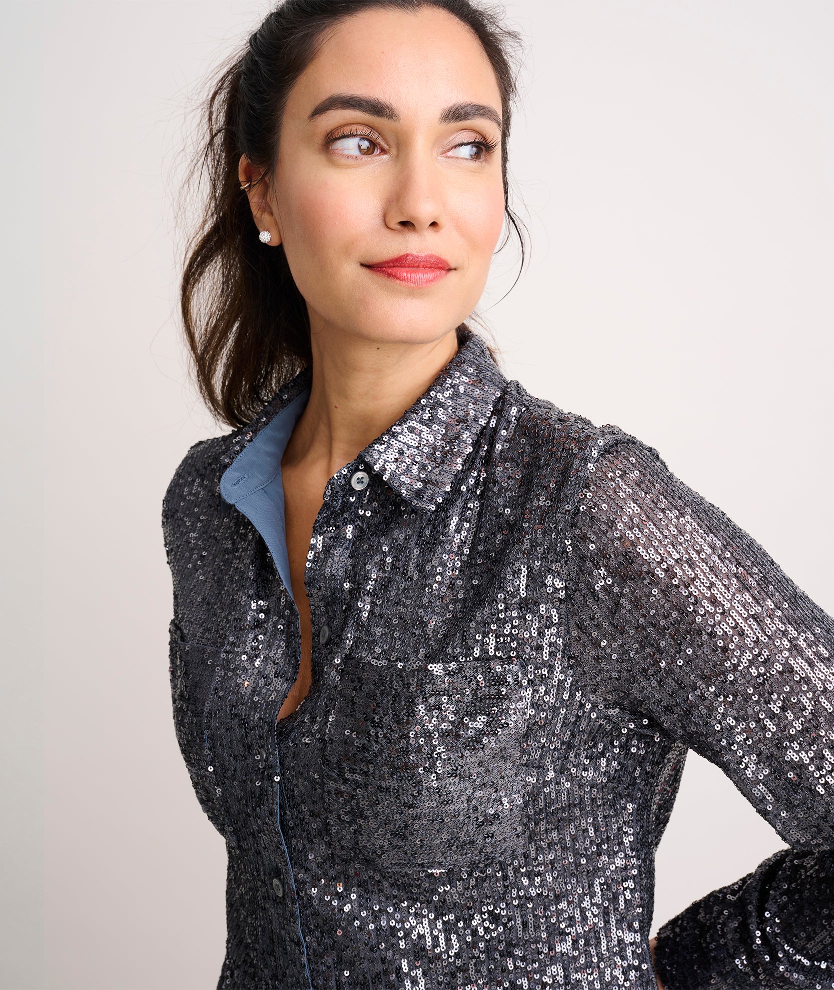 Sequin Harlow Shirt - FINAL SALE - Image 5