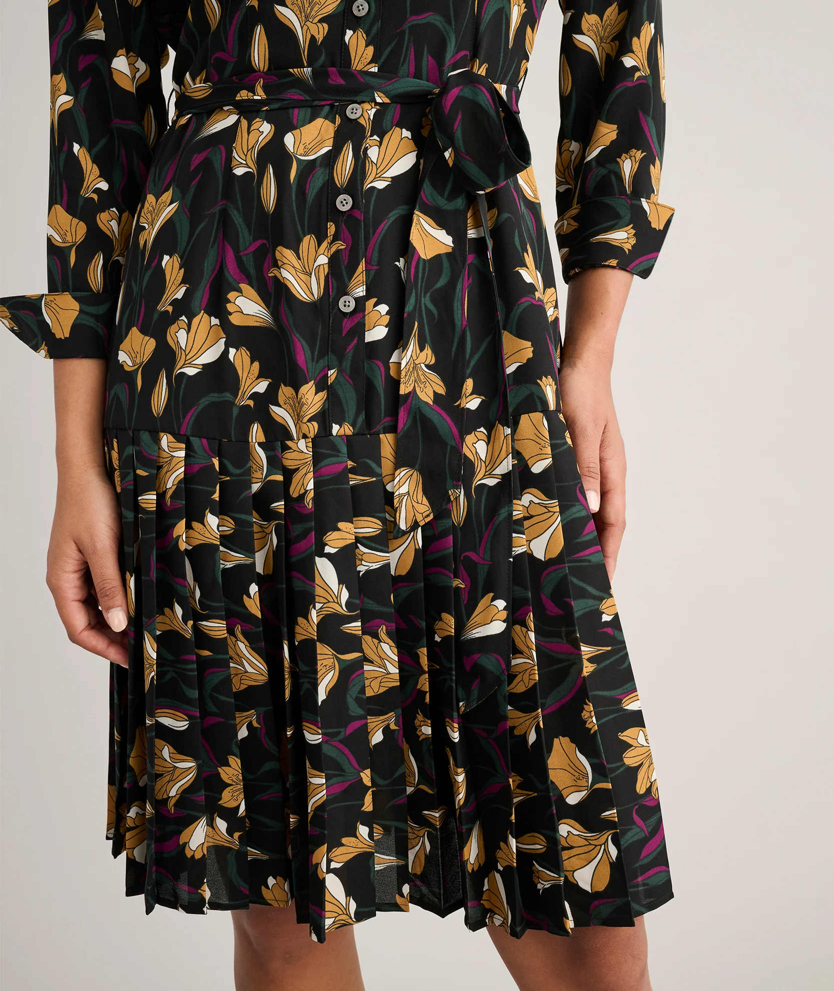 Pleated Janice Midi Shirt Dress - Image 6