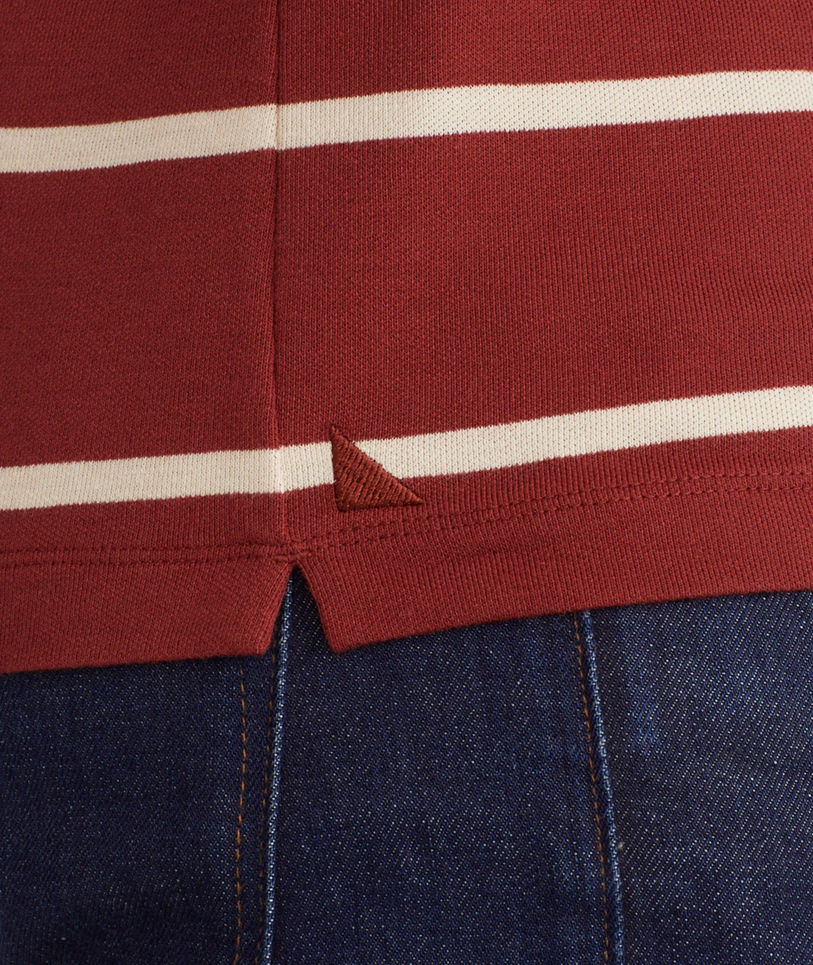 Striped Johnny Collar Polo - FINAL SALE - Image 3