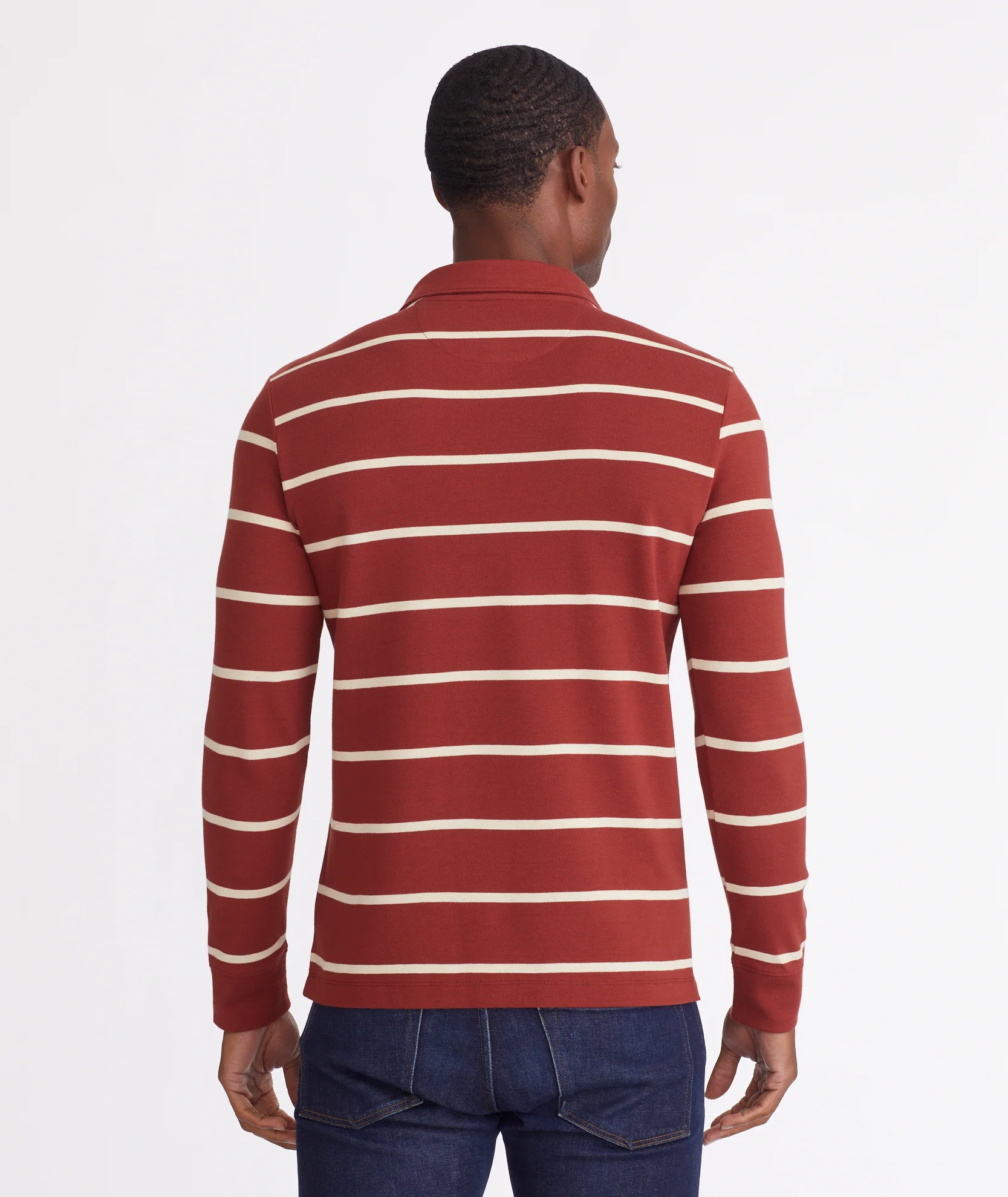 Striped Johnny Collar Polo - FINAL SALE - Image 5