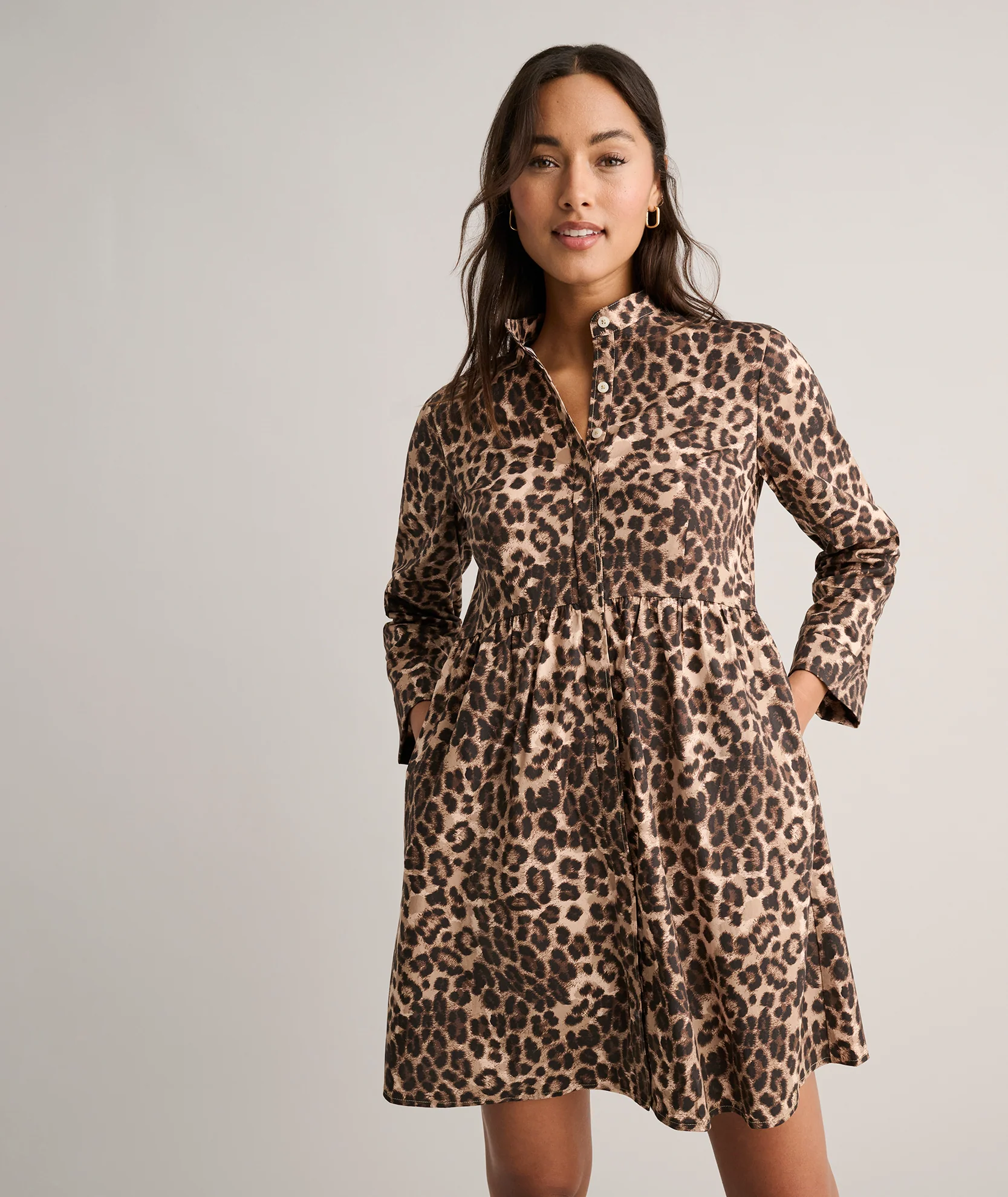 Stretch Cotton Lauren Shirt Dress - Image 4