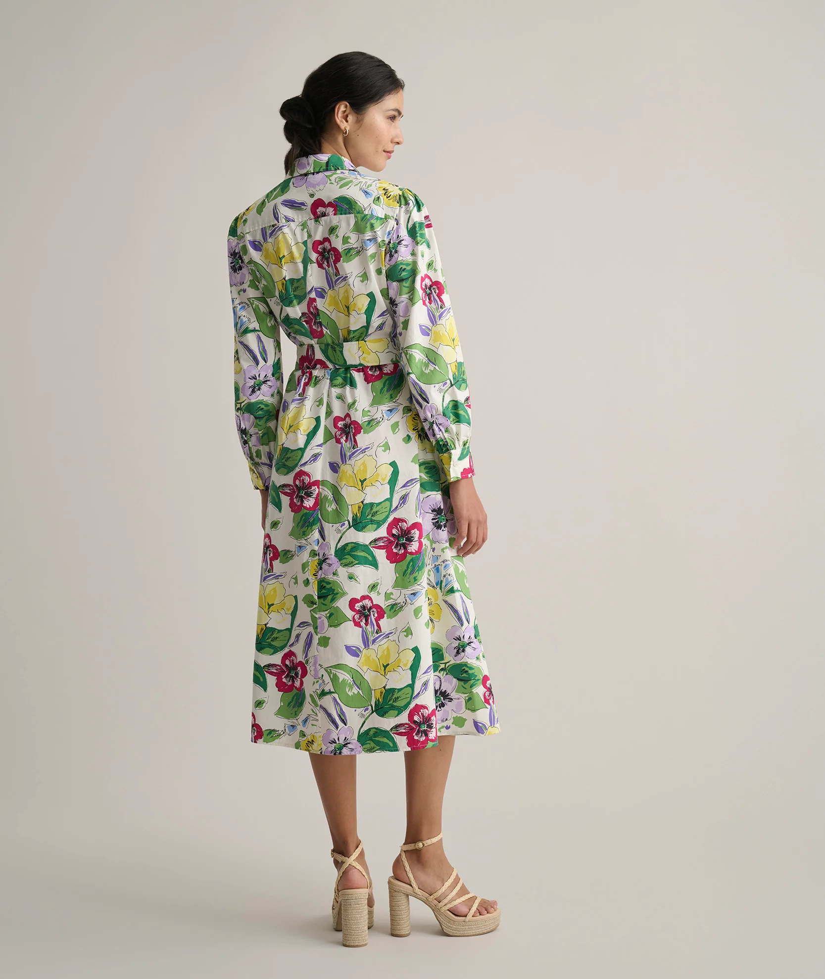 Stretch Cotton Floral Mariah Shirt Dress - Image 4