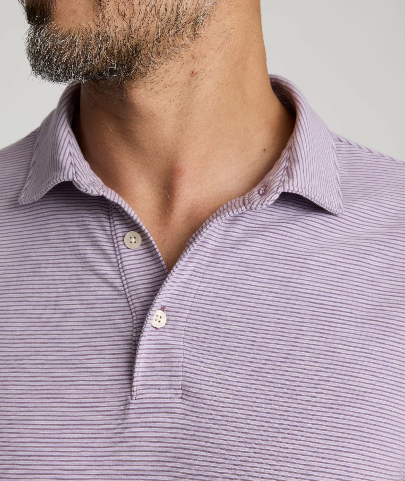 Jersey Slub Long-Sleeve Polo - FINAL SALE - Image 3