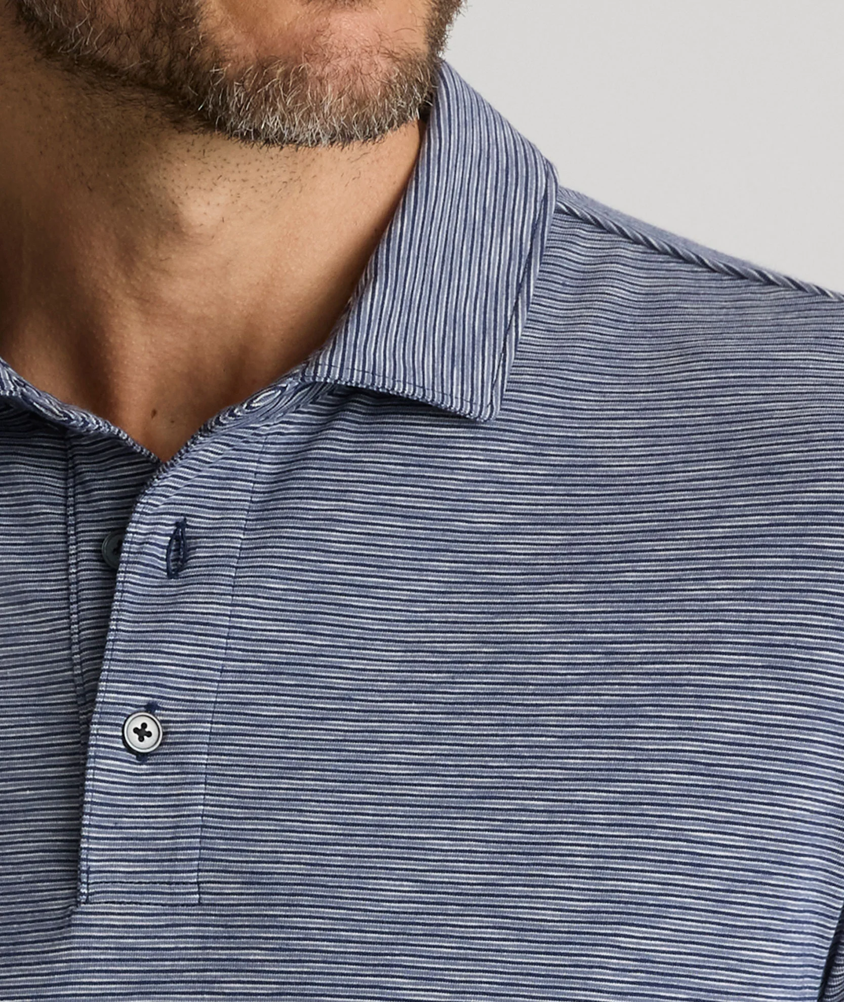 Jersey Slub Long-Sleeve Polo - FINAL SALE - Image 3