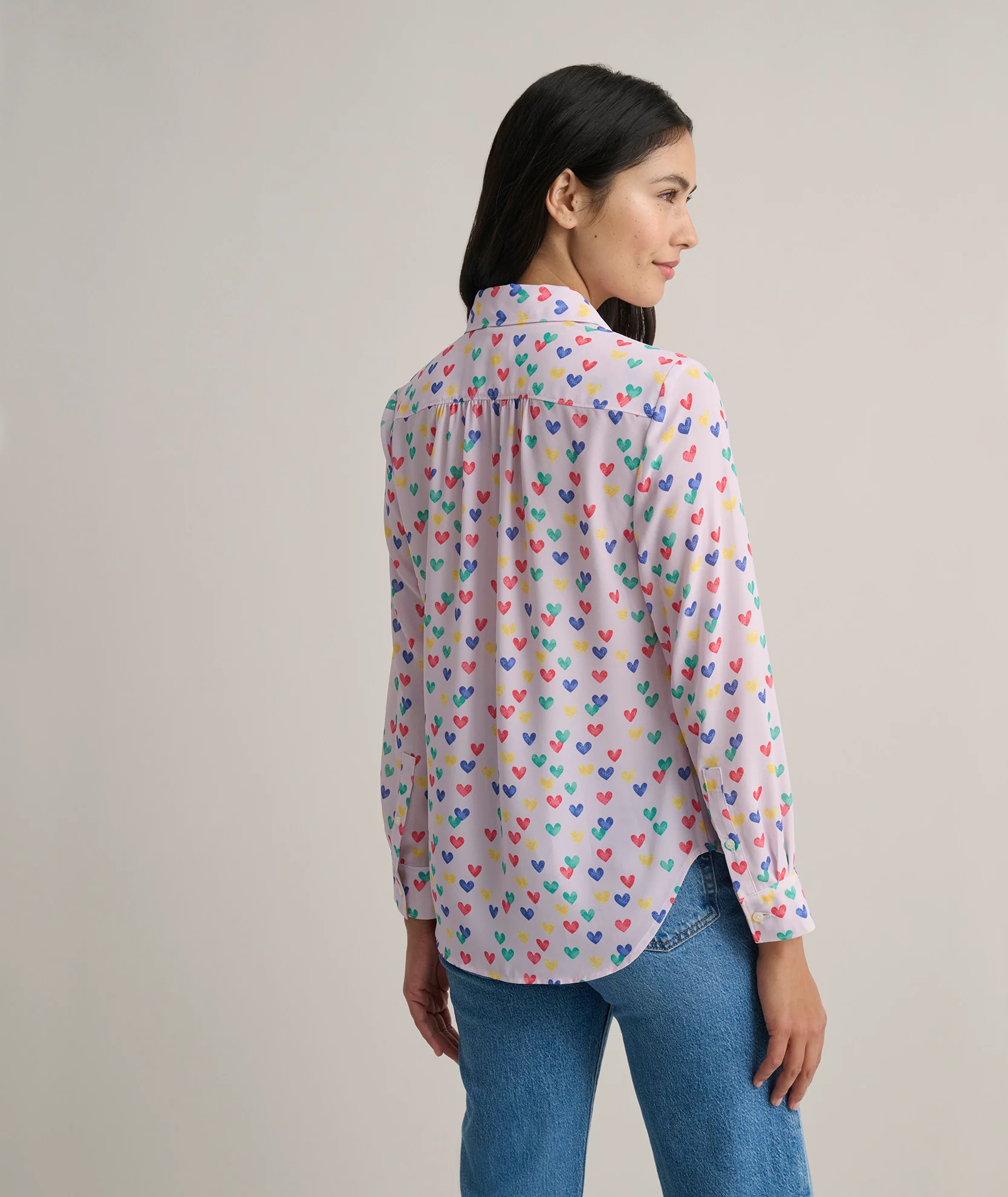 Printed Hearts Natalie Shirt - Image 4
