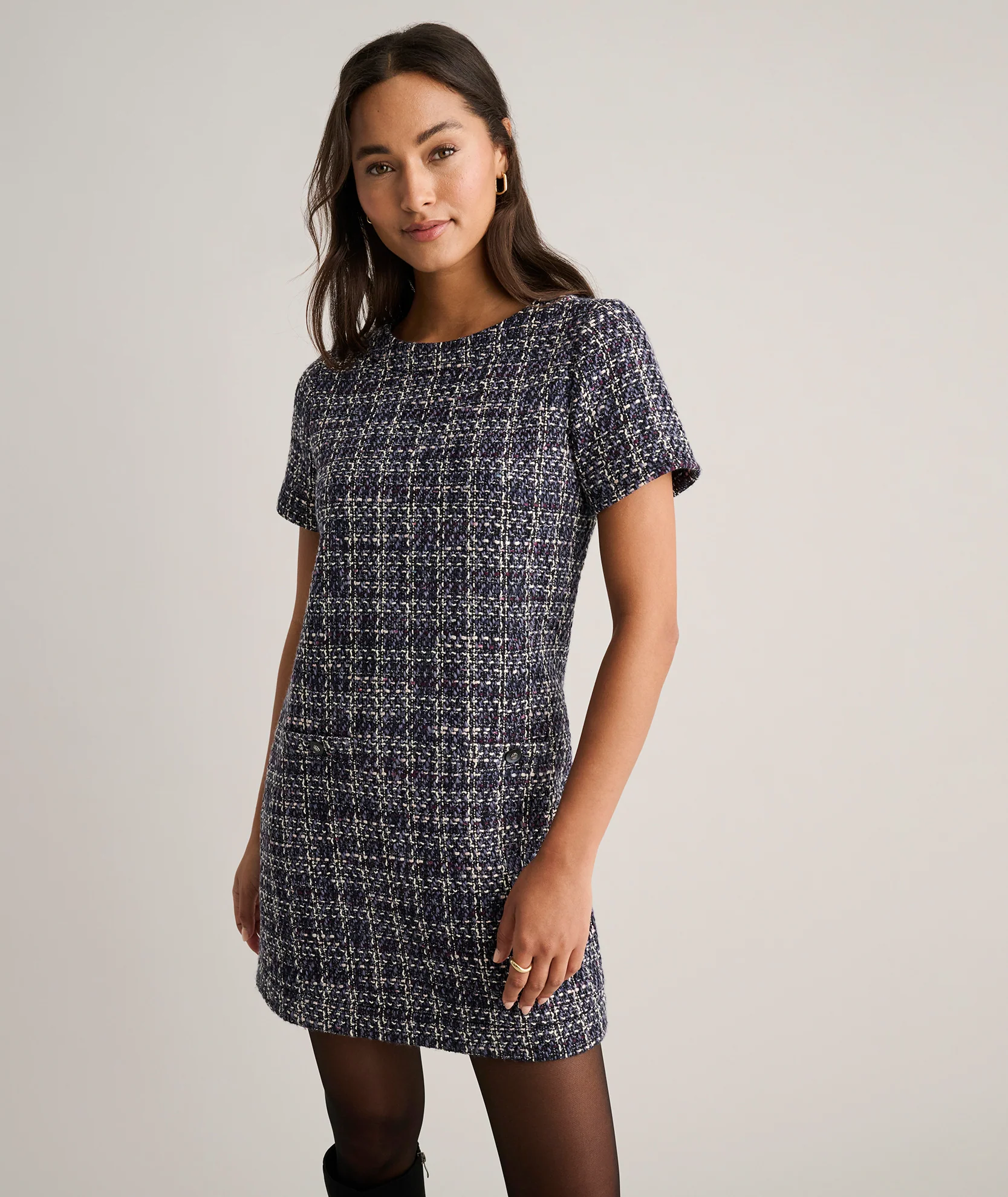 Tweed Ravenna Shift Dress - Image 3