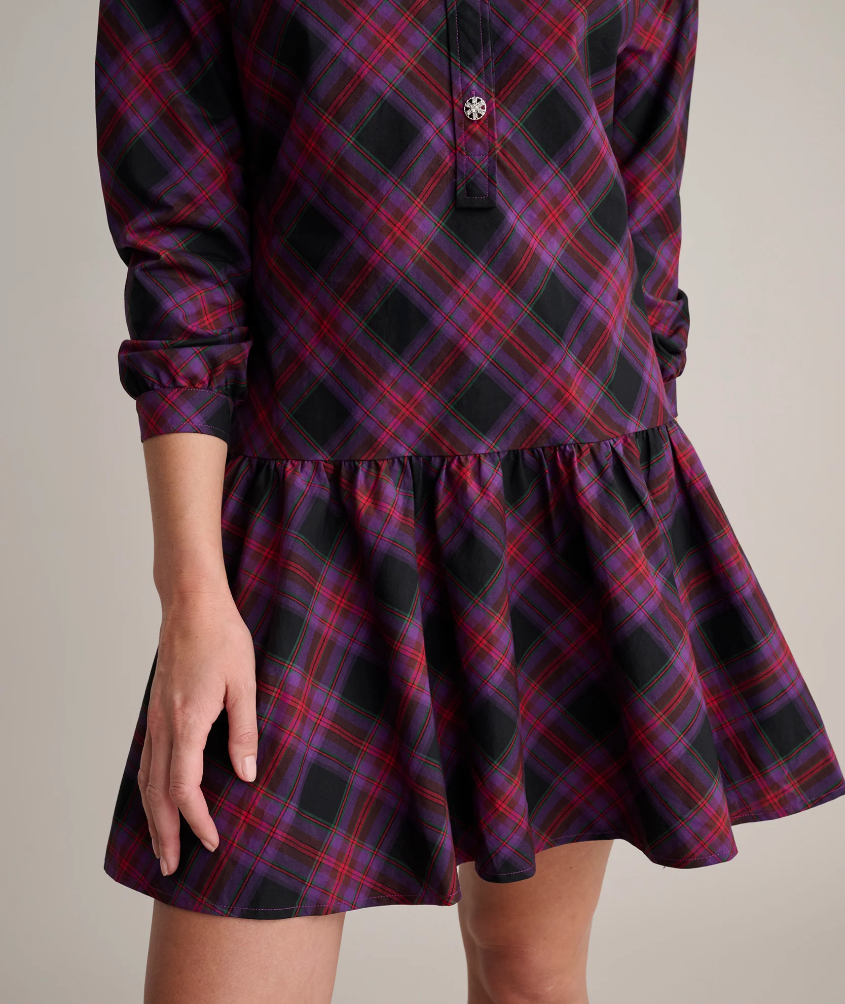 Cotton Plaid Reese Shirt Dress - Image 5