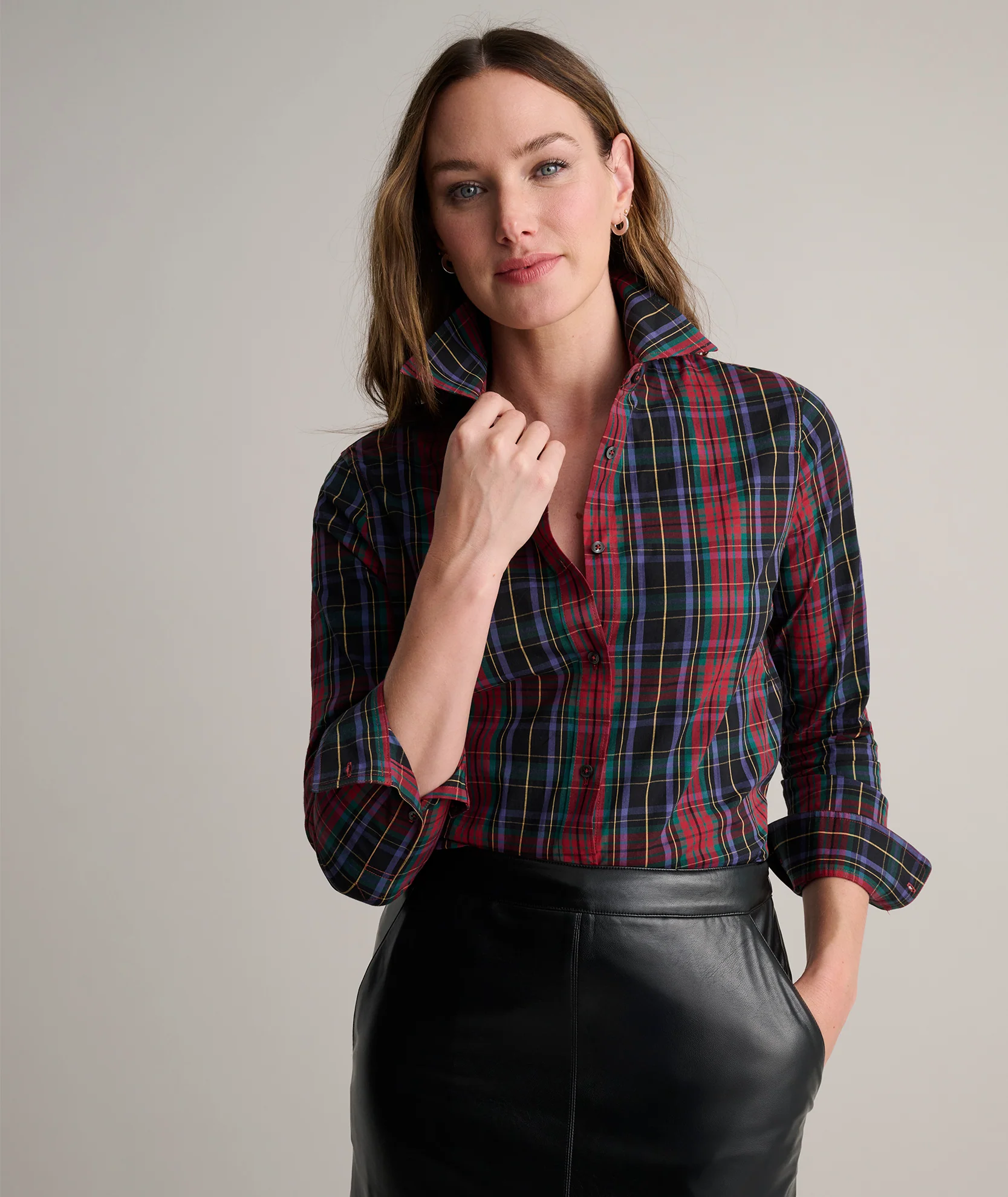 Cotton Plaid Sadie Shirt - Image 3