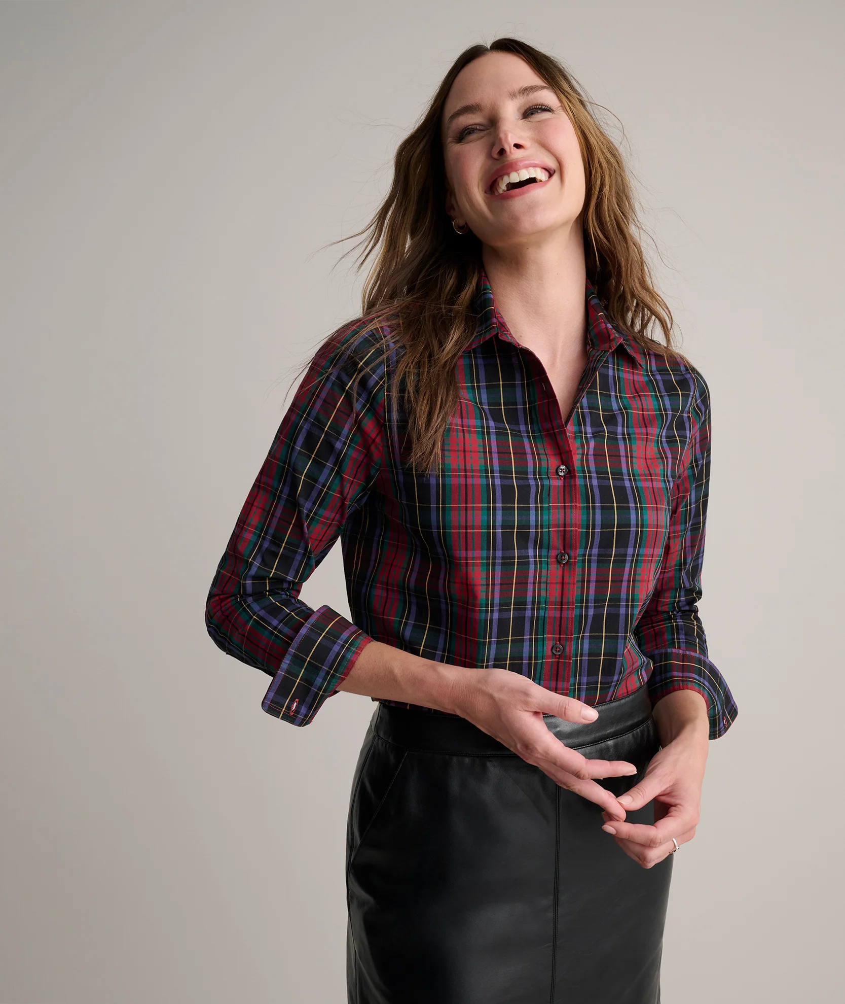 Cotton Plaid Sadie Shirt - Image 4