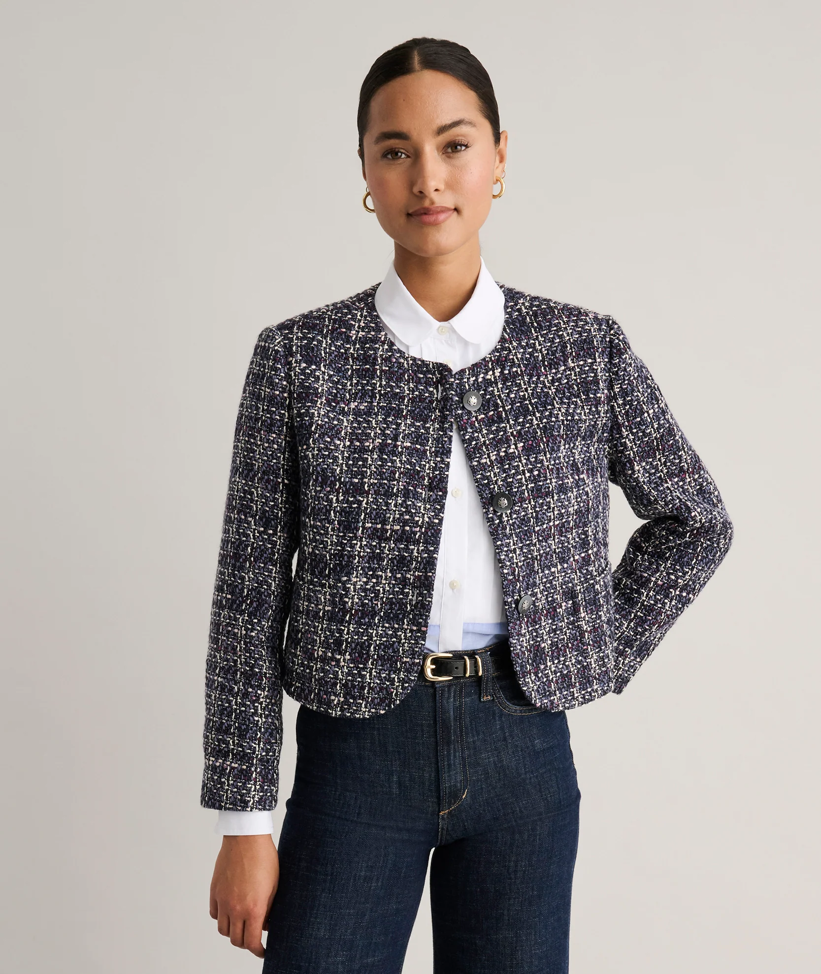 Tweed Cropped Shay Jacket - Image 4