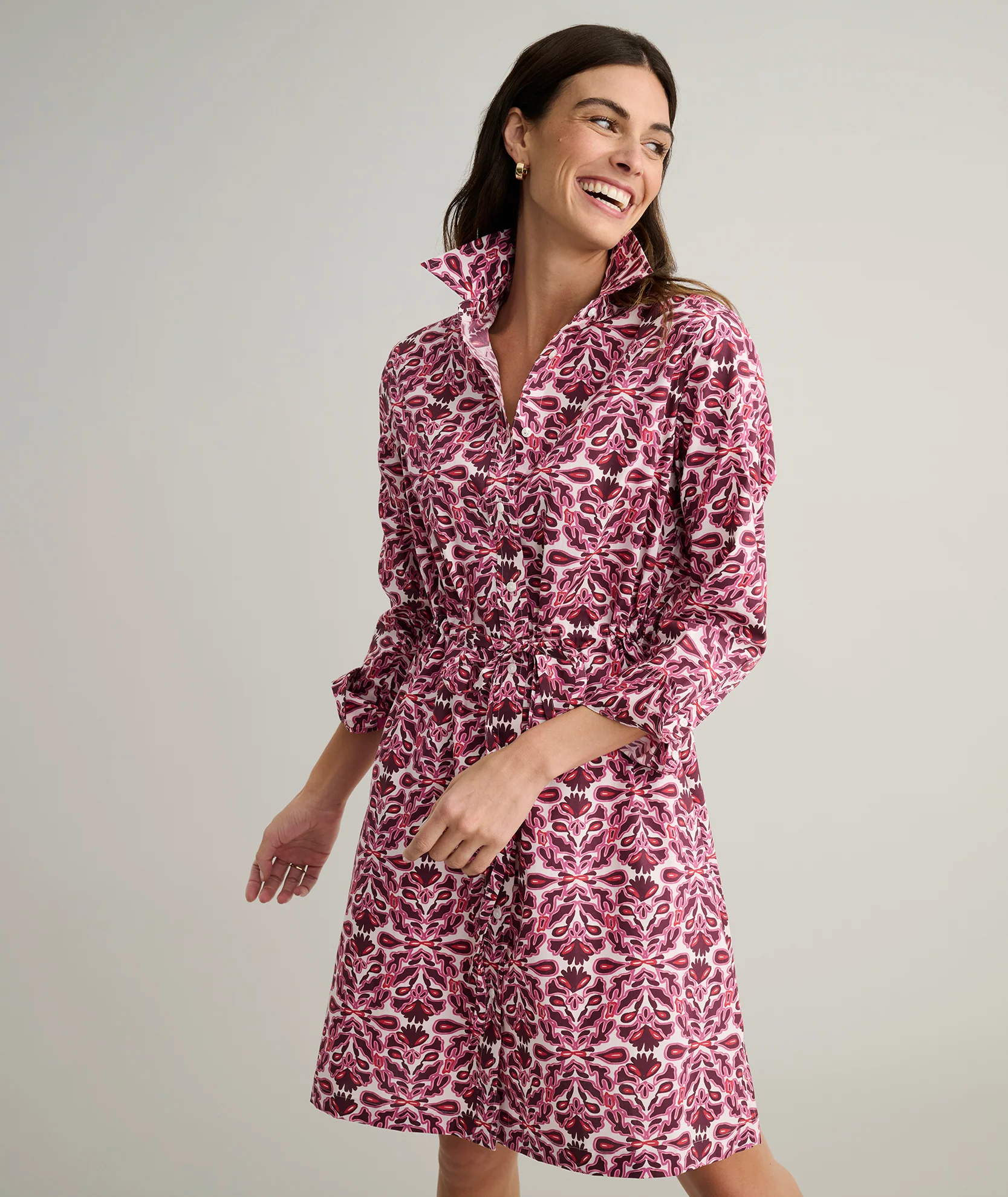 Stretch Poplin Taylor Shirtdress - Image 3