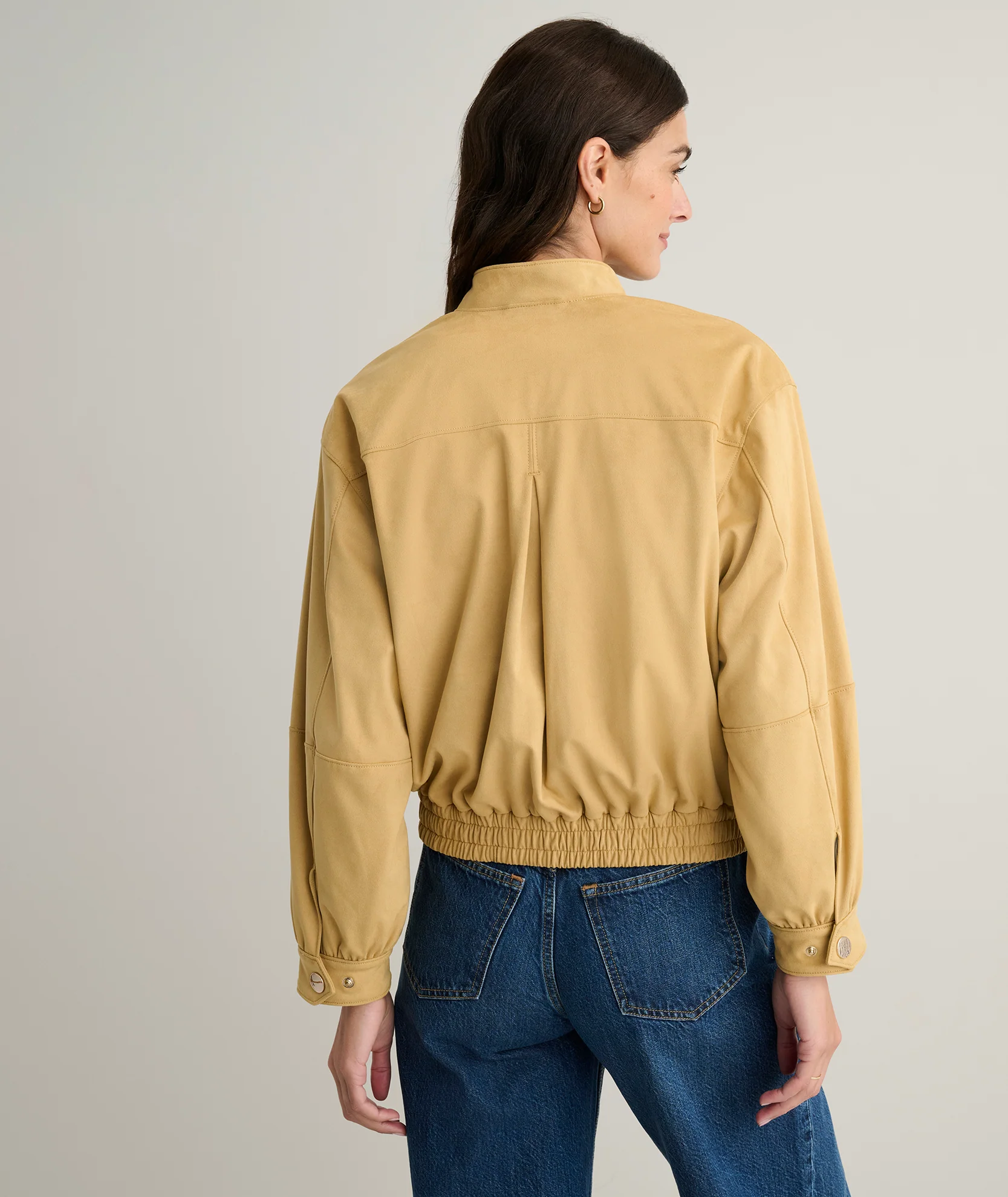 Faux Suede Zadie Bomber Jacket - Image 4
