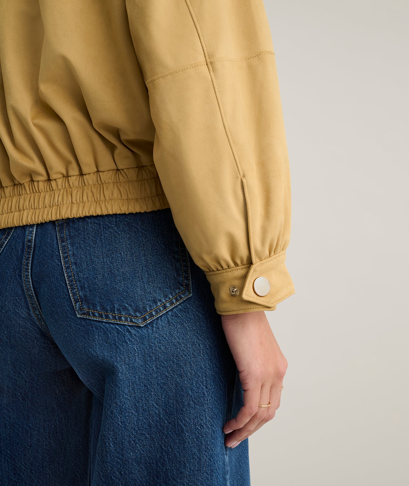 Faux Suede Zadie Bomber Jacket - Image 5